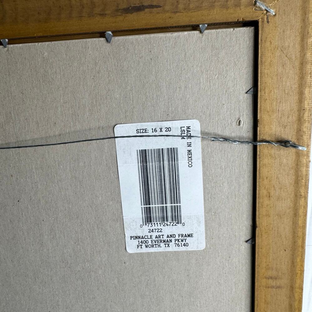 Vintage Oil Painting On Canvas Framed 16 x 20 Village Original Artist Letarte - Picture 6 of 9